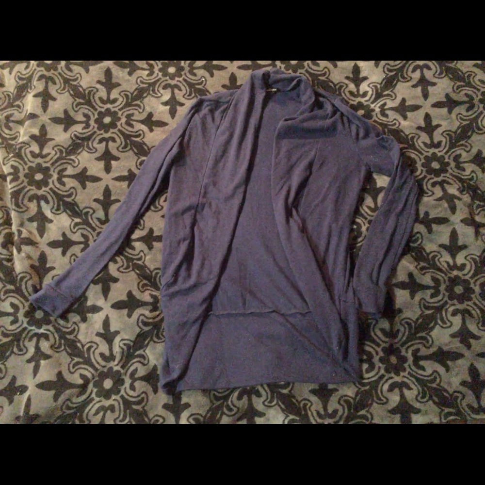 Navy Blue Long Sleeve Cardigan